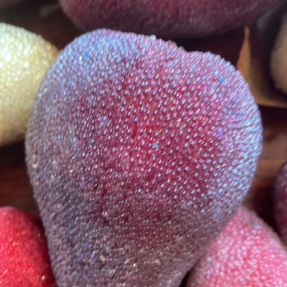 18 life size glitter covered fruit